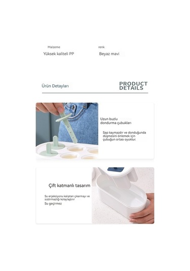 Novahub Dondurma Kalıbı Ev Dondurma Kalıbı, Pratik Ve Dayanıklı Çok Renkli