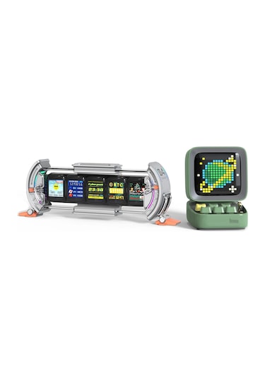 Divoom Ditoo Pro Yeşil Bluetooth Hoparlör + Times Gate Dijital Led Ekran