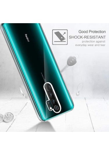 Xiaomi Redmi Note 8 Pro Kılıf Tam Şeffaf Silikon Transparan