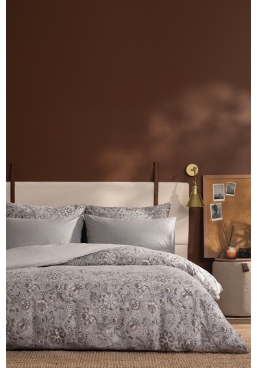 Puffy Arni Çift Kişilik Polycotton Nevresim Takımı - Gri Gri