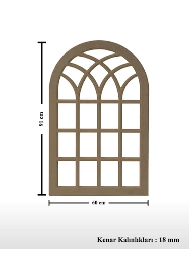 Ahşap Mdf Boyanabilir Dekoratif Duvar Aynası
