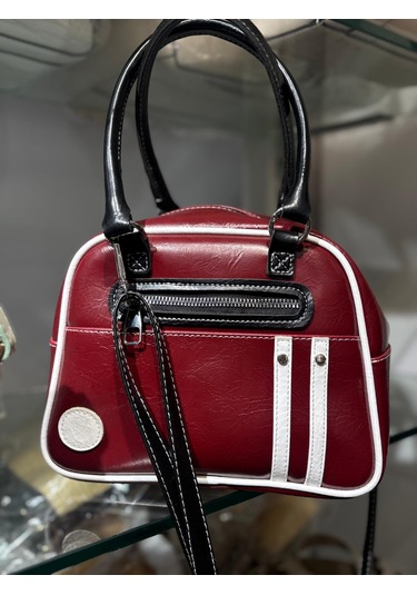 Kadın Retro Spor Ayarlanbilir Askılı El Kol Ve Omuz Çantası Bordo