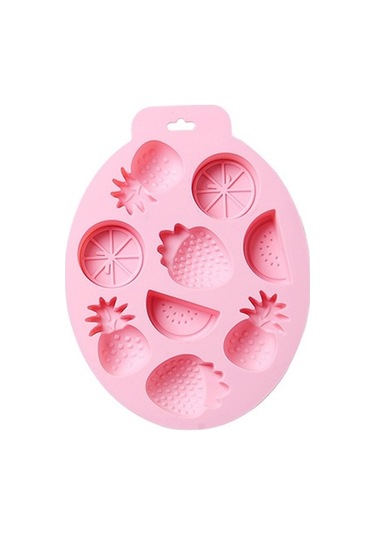 Rogfer 2 Adet Yaz Meyve Tarzı Kek Çikolata Pişirme Kalıp Silikon Dıy Buz Küp Kalıp Pink , Size:summer Fruit Pink Pembe Pembe