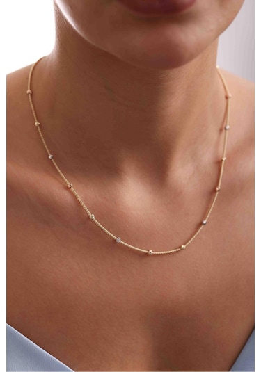 Gianfranco Kalın Zincirli 3 Renk Dorika Kolye