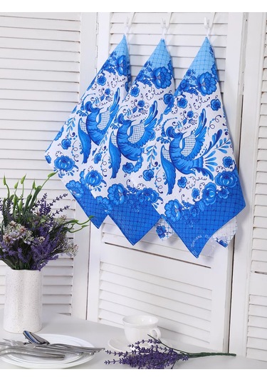 Kuz'kina Hatka Mutfak Havlular Seti 3 Adet 226475626 Mavi