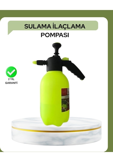 2 Litre Püskürtücü Bakır Nozullu Ayarlı Sprey Temizlik Ve Bahçe