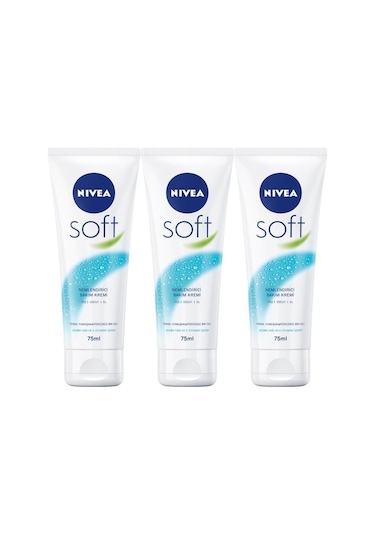 Nivea Soft Nemlendirici Bakım Kremi 3 x 75 ML