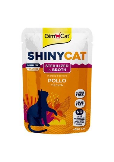 Gimcat Shinycat Tavuklu Taurinli Kısırlaştırılmış Yetişkin Kedi Maması 70 G