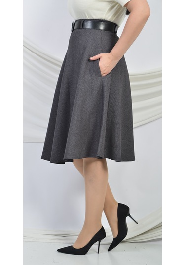 Soralline Kadın Etek Kışlık 780 Gri