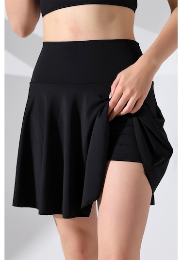 Life For Moda Yüksek Bel Şortlu Etek Bikini Altı Mayo Esnek Kumaş Plaj & Spor Şort Etek Siyah Siyah Life For Moda Yüksek Bel Şortlu Etek Bikini Altı Mayo Esnek Kumaş Plaj & Spor Şort Etek Siyah Siyah