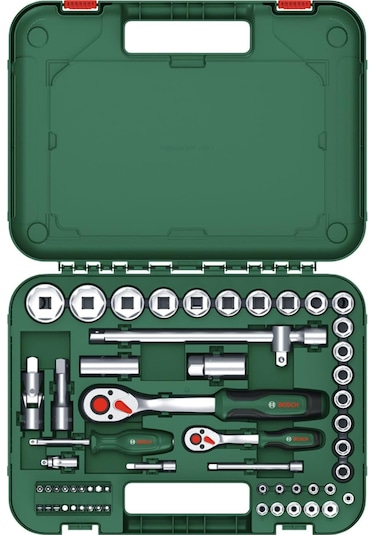 Bosch 56 Parça 1/4'' + 1/2'' Cırcırlı Somun Sıkma Seti - 1600A02Z9G