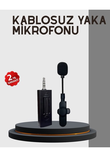 20 Metre Menzilli Kablosuz Yaka Mikrofonu Gürültü Engelleyici