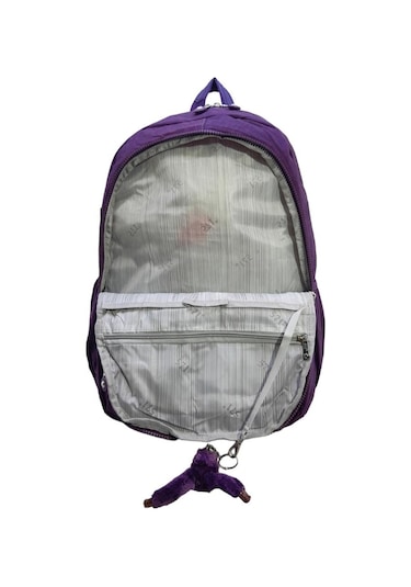 Klinkır Okul Çantası Lise Ortaokul Üniversite Kadın Sırt Çantası Hafif Kumaş Çok Cepli Mor
