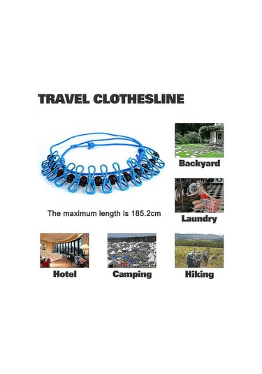 Ganzhoushop Taşınabilir Seyahat Çamaşır İpi, Ayarlanabilir Elastik Seyahat Kamp Geri Çekilebilir Çamaşır İpi Açık Ve Kapalı Alan Kullanımı İçin Çok Renkli