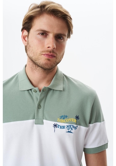 Arma Erkek Regular Fit % 100 Pamuk Pike Polo Yaka Tişört Y29374355302 Yeşil