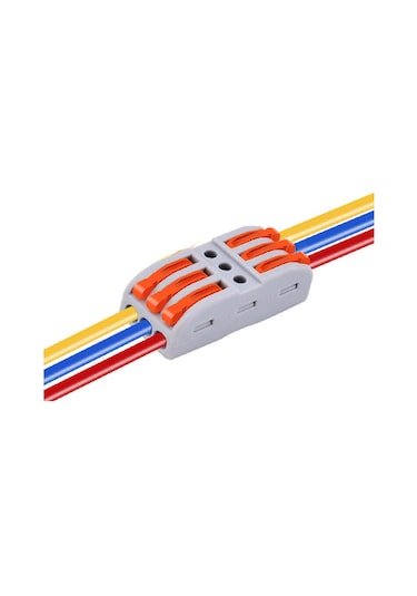 Hızlı Kablo Ekleme Aparatı - Üçlü Kablo Birleştirici - 5 Adet