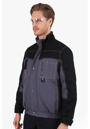 Çift Renkli Panama Mont Gri - Siyah