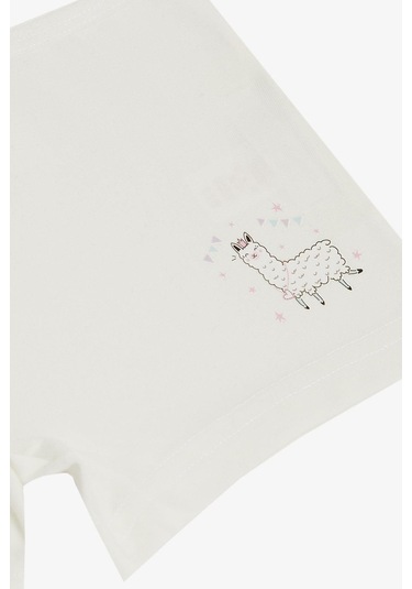 Breeze Kız Çocuk Boxer Kuzucuk Baskılı 5-11 Yaş, Ekru-ekru Ekru