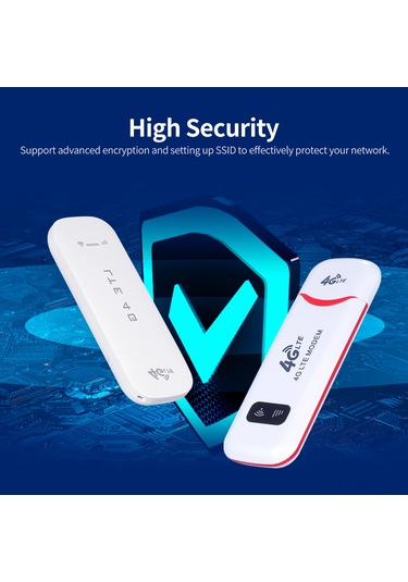 Wezone U7 Beyaz Avrupa Versiyonu 4g Lte Usb Modem - Sım Kartlı Taşınabilir Wifi, 150mbps İndirme Hızı, Araç Ve Usb İle Beslenebilir, Güvenli Ağ