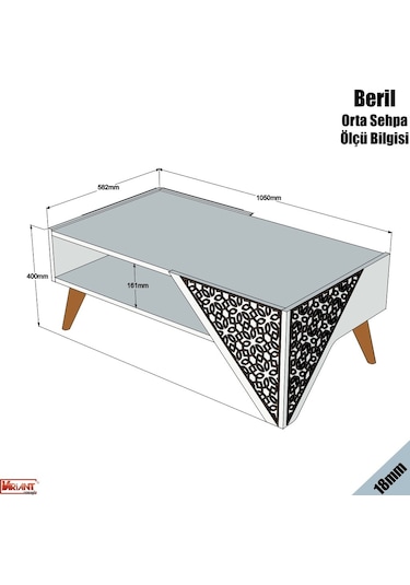 Variant Beril Tv Ünitesi Ve Orta Sehpa Takımı - Beyaz