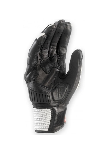 Clover Rsc-3 Siyah/Beyaz Yazlık Kısa Deri Eldiven