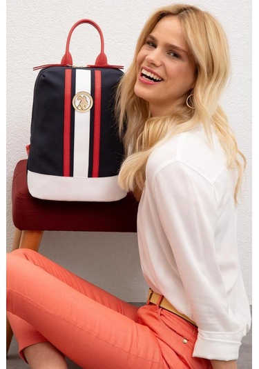 U.s. Polo Assn. Kadın Sırt Çanta Lacivert-kırmızı 23us8005 Lacivert