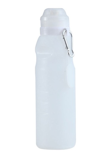 Zsykd Xc-282 600ml Katlanır Silikon Bardak - Seyahat, Kamp Ve Spor İçin Taşınabilir Su Isıtıcısı Mavi Beyaz Çelik Beyaz