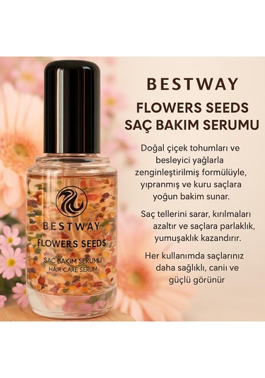 Bestway Kuaför Çiçek Tohum Özlü Saç Serum