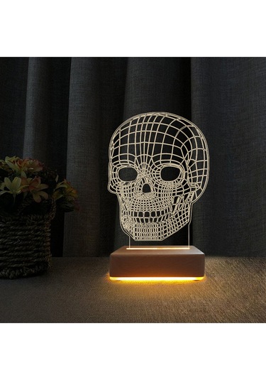 3d Doğum Günü Hediyesi Kurukafa Lambası