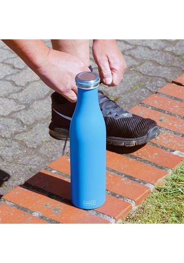 Lurch - 750 Ml Okyanus Mavi, Paslanmaz Çelik Termos - Çift Cidarlı, Sızdırmaz - 240865 Beyaz