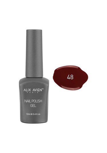 Alix Avien Uv Kalıcı Bordo Jel Oje 48 Gel Polish 12 Ml