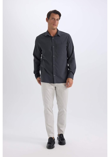 DeFacto %100 Pamuk Yazlık Jogger Chino Pantolon Beli Bağcıklı Cepli Düz Paça Z9933AZ25SPGR94