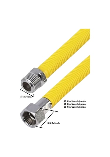 60 Cm Doğalgaz Kombi Gaz Bağlantı Hortumu Flexi Ts 13890