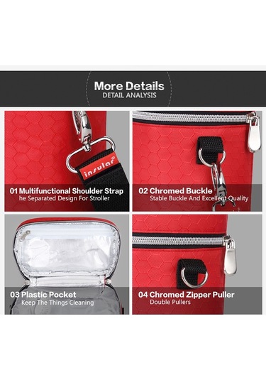 Sones Biberon Yalıtım Çantaları Bebek Bezi Bebek Arabası Soğutucu Alt Değiştirme Çantaları Yeşil