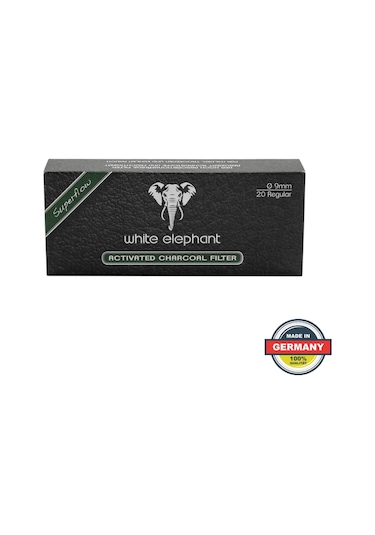 White Elephant 9mm Kömürlü Pipo Filtresi 20 Adet 352465