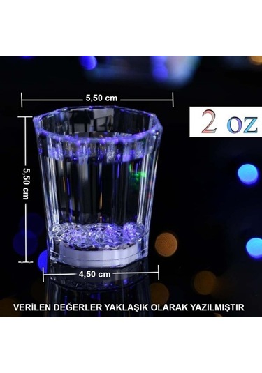 Periboia Renkli Led Parlayan Fiber Optik Glow Işıklı Bardak 1 Ade
