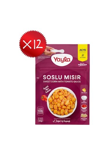 Yayla Domates Soslu Süt Mısır 120 Gr X12
