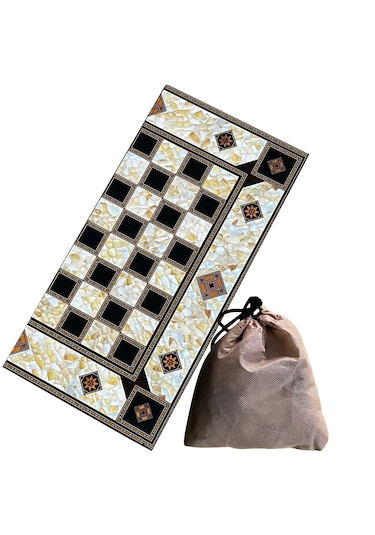 Marble Mermer Desenli Kaplama Tavla Orta Boy 44 X 44 Cm