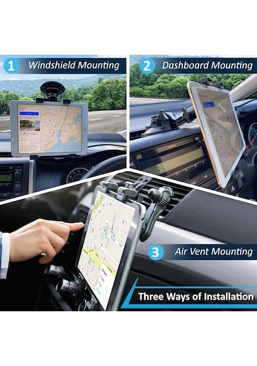 7-14 İnç Tablet İçin Araç Kontrol Paneli Tablet Tutacağı 360 Dönd