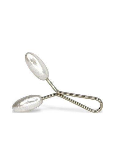 Eşarp Şal Klipsi Beyaz 12 Adet Arpa Model Klips - Kadın Tesettür Aksesuar İğne Beyaz