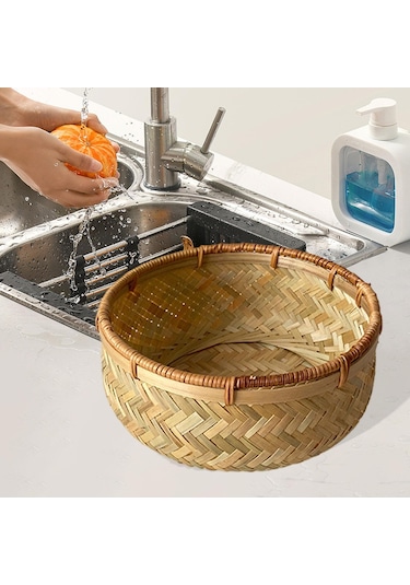 Suntek Dokuma Meyve Sepeti Masaüstü Oturma Odası Için M Kahverengi