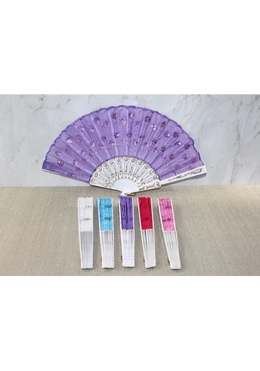 Plastik Pullu Yelpaze Alk3568 Çok Renkli