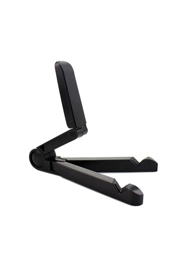 Shineyee Ayarlanabilir Cep Telefonu Tablet Standı Taşınabilir Katlanır Tablet Telefon Tutucu Abs Telefon Standı Geniş Uyumluluk Siyah