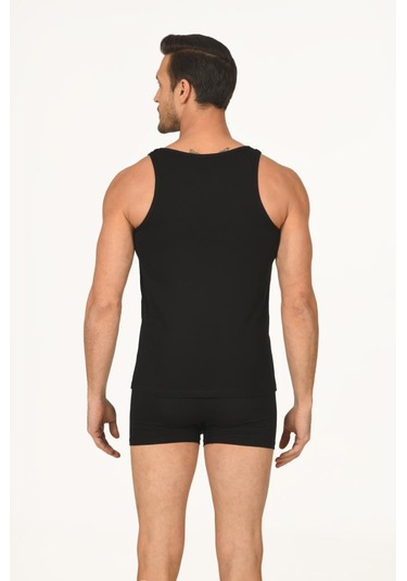 3 Adet Nbb Erkek Ribana Askılı Atlet 712 Siyah