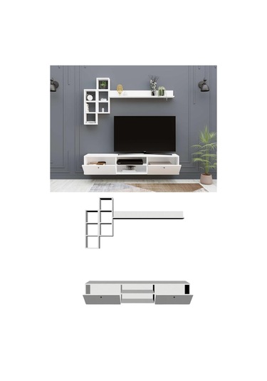 Decormet Eclipse Tv Ünitesi Beyaz Çok Renkli