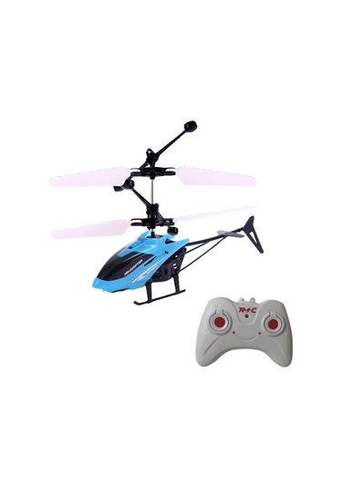 Şarj Edilebilir Mini Rc 2 Kanal Drone Uzaktan Güvenli Düşmeye Dayanıklı Rc Blue-with Rc