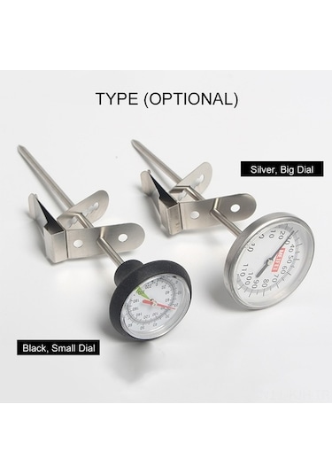 Fortunelane Altın Büyük Diskli El Çekim Termometresi - Hızlı Ölçüm, Büyük Ekran, Süt Köpüğü Ve Kahve Isısı Kontrolü