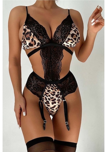 Merry See Leopar Jartiyer Takım