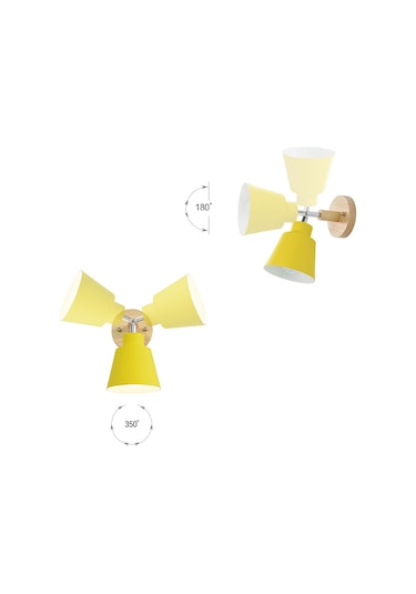 Moveevo Gri Ahşap Kordon Anahtarlı Odalar Duvar Lambası - Kuzey Avrupa Stili Dekoratif, 12cm Taban, E27 Ampul Yok Abd Uyumlu Diğer