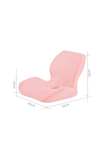Suntek Bel Destek Yastığı Ergonomik Sandalye Sırt Yurt Oturma Pembe